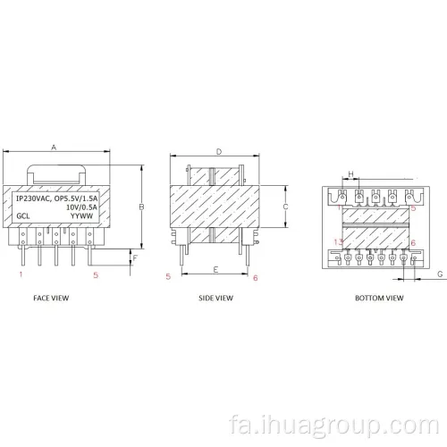 ترانسفورماتور فرکانس پایین EI48Type